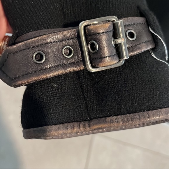 Burberry Brit shearling, leather and wool jacket - Picture 4 of 7